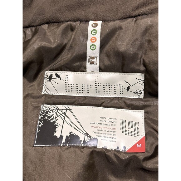 Burton Geo 3/2 Jacket Womens Medium Green Plaid Hood Waterproof Lined Snowboard - Picture 5 of 15